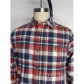 Veste de chemise décontractée à plaid rouge